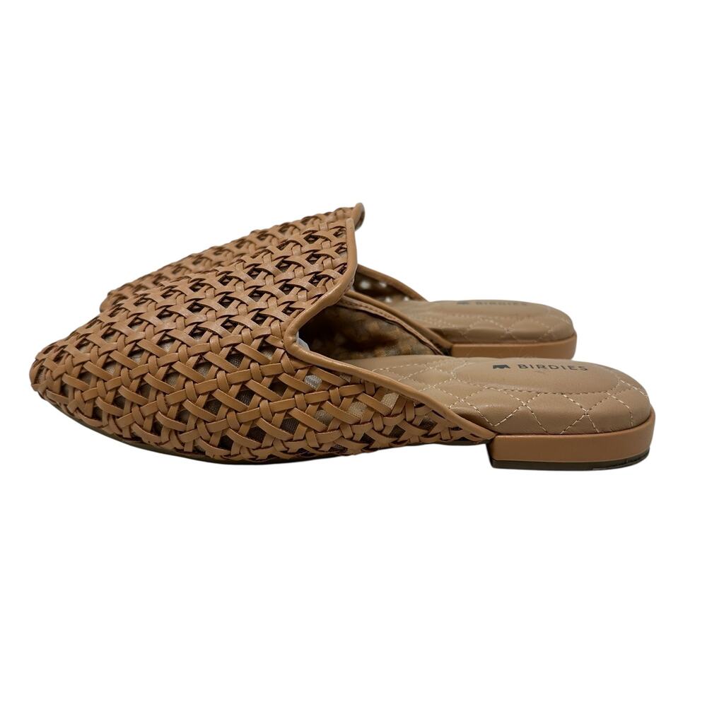 Birdies The Phoebe Woven Mule Flats Rattan‎ Faux Leather Tan Size US 5.5 - Picture 11 of 14